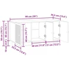 TV staliukas Televizoriaus spintelė Balta 99 x 34,5 x 50 cm Apdirbta mediena