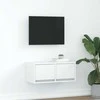TV staliukas Televizoriaus spintelė, balta, 60x31x25,5 cm, apdirbta mediena