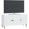 TV staliukas Televizoriaus spintelė Balta 99 x 34,5 x 50 cm Apdirbta mediena