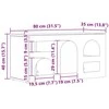 TV staliukas Televizoriaus spintelė ELST 80 x 35 x 40 cm Balta