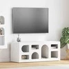 TV staliukas Televizoriaus spintelė Balta 100 x 35 x 40 cm Apdirbta mediena