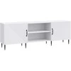 TV staliukas Televizoriaus spintelė Balta 150 x 31 x 50 cm Apdirbta mediena