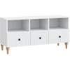 TV staliukas Televizoriaus spintelė Baltas 102 x 34,5 x 50 cm