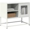 TV staliukas Televizoriaus spintelė, baltos spalvos, 68x39x60,5cm, plienas