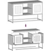 TV staliukas Televizoriaus spintelė, baltos spalvos, 68x39x60,5cm, plienas