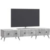 TV staliukas Televizoriaus spintelė Betono pilka 147 x 34,5 x 30 cm