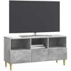 TV staliukas Televizoriaus spintelė Betono pilka 102 x 34,5 x 50 cm