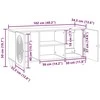 TV staliukas Televizoriaus spintelė Betono pilka 102 x 34,5 x 50 cm