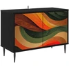 TV staliukas Televizoriaus spintelė BONN 69 x 33 x 50,5 cm Juodojo ąžuolo