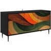 TV staliukas Televizoriaus spintelė BONN 102 x 33 x 51 cm Juodojo ąžuolo