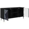 TV staliukas Televizoriaus spintelė DOKKUM 102 x 33 x 51 cm Juodojo ąžuolo