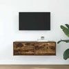 TV staliukas Televizoriaus spintelė, dūminio ąžuolo, 80x31x25,5 cm, mediena