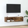 TV staliukas Televizoriaus spintelė, dūminio ąžuolo, 100x31x25,5 cm, mediena