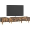 TV staliukas Televizoriaus spintelė Dūminio ąžuolo 147 x 34,5 x 30 cm