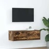 TV staliukas Televizoriaus spintelė, dūminio ąžuolo, 80x31x25,5 cm, mediena