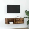 TV staliukas Televizoriaus spintelė, dūminio ąžuolo, 80x31x25,5 cm, mediena
