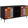 TV staliukas Televizoriaus spintelė ESSEN 102 x 33 x 51 cm Juodojo ąžuolo