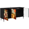TV staliukas Televizoriaus spintelė GENNEP 102 x 33 x 51 cm Juodojo ąžuolo