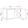 TV staliukas Televizoriaus spintelė GENNEP 69 x 33 x 50,5 cm Juodojo ąžuolo