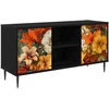 TV staliukas Televizoriaus spintelė GENNEP 102 x 33 x 51 cm Juodojo ąžuolo