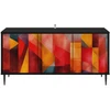 TV staliukas Televizoriaus spintelė HEESCH 102 x 33 x 51 cm Juodojo ąžuolo