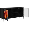 TV staliukas Televizoriaus spintelė HEESCH 102 x 33 x 51 cm Juodojo ąžuolo