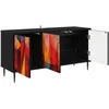 TV staliukas Televizoriaus spintelė HEESCH 102 x 33 x 51 cm Juodojo ąžuolo