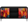 TV staliukas Televizoriaus spintelė HEESCH 102 x 33 x 51 cm Juodojo ąžuolo