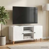 TV staliukas Televizoriaus spintelė Itin blizgi balta 102 x 34,5 x 50 cm