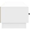 TV staliukas Televizoriaus spintelė Itin blizgi balta 147 x 34,5 x 27 cm