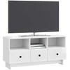 TV staliukas Televizoriaus spintelė Itin blizgi balta 102 x 34,5 x 50 cm
