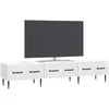 TV staliukas Televizoriaus spintelė Itin blizgi balta 147 x 34,5 x 30 cm