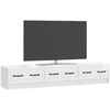 TV staliukas Televizoriaus spintelė Itin blizgi balta 147 x 34,5 x 27 cm