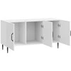 TV staliukas Televizoriaus spintelė Itin blizgi balta 99 x 34,5 x 50 cm