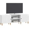TV staliukas Televizoriaus spintelė Itin blizgi balta 150 x 31 x 50 cm
