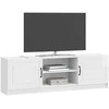 TV staliukas Televizoriaus spintelė Itin blizgi balta 150 x 31 x 47 cm