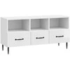 TV staliukas Televizoriaus spintelė Itin blizgi balta 102 x 34,5 x 50 cm