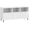 TV staliukas Televizoriaus spintelė Itin blizgi balta 102 x 34,5 x 50 cm