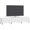 TV staliukas Televizoriaus spintelė Itin blizgi balta 147 x 34,5 x 32 cm