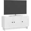 TV staliukas Televizoriaus spintelė Itin blizgi balta 99 x 34,5 x 50 cm