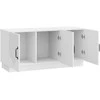 TV staliukas Televizoriaus spintelė Itin blizgi balta 99 x 34,5 x 47 cm
