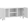 TV staliukas Televizoriaus spintelė Itin blizgi balta 102 x 34,5 x 52 cm