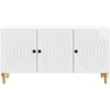 TV staliukas Televizoriaus spintelė Itin blizgi balta 99 x 34,5 x 50 cm