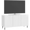 TV staliukas Televizoriaus spintelė Itin blizgi balta 99 x 34,5 x 52 cm