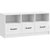 TV staliukas Televizoriaus spintelė Itin blizgi balta 102 x 34,5 x 47 cm