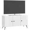 TV staliukas Televizoriaus spintelė Itin blizgi balta 99 x 34,5 x 50 cm