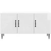 TV staliukas Televizoriaus spintelė Itin blizgi balta 99 x 34,5 x 50 cm