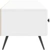 TV staliukas Televizoriaus spintelė Itin blizgi balta 147 x 34,5 x 30 cm