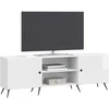 TV staliukas Televizoriaus spintelė Itin blizgi balta 150 x 31 x 50 cm