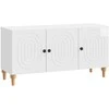 TV staliukas Televizoriaus spintelė Itin blizgi balta 99 x 34,5 x 50 cm
